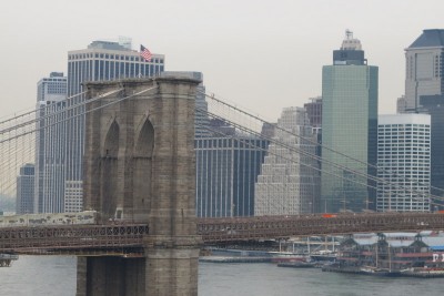 Most Brooklinski i widok na płd. Manhattan